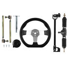 For ATV Go Kart Quad Steering Wheel + Tie Rod + Rack + Adjustable Shaft Kit Set