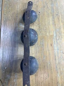 Vintage Brass And Iron Sleigh Bells Horse Drawn Carriage Or Wagon  Very Old