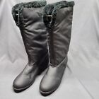 Trotter's Snow Weather Boots Tall Fashion Front Zip Black Geneva Women's Size 9N