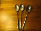 Lot of (3) of Vintage Silver Plate Large Serving Spoons, 12.5 in. Long.