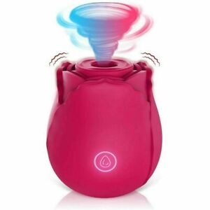 Rose Clit Sucking Lick Vibrator G-spot Thrusting Dildo Bullet Sex Toys for Women