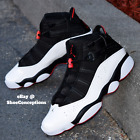 Nike Air Jordan 6 Rings Shoes Black University Red White 322992-067 Men's Sizes