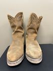 Tecovas Knox Boots Cowboy Roper Boots 10.5EE Sandstone Suede