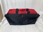 Polo Ralph Lauren Black Red Duffle Bag - Travel Weekender Overnight 18