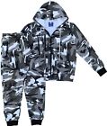 Men's Sweat suit Camouflage Jogger Soft Fleece suit Top and Bottom Outfit