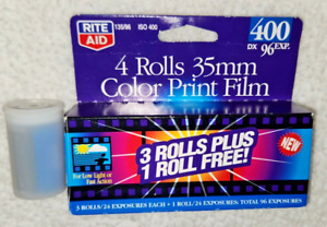 Rite Aid 35mm Color Print Film 4 Rolls 96 Exposures ISO 400 Expired 2012 Plus 1