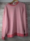 Vans Off The Wall Emea Central Crewneck Pink & White Sweatshirt Size Small
