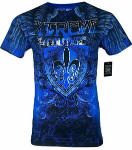 Xtreme Couture Affliction Men's T-Shirt COBU SMITHSONIAN Blue Tattoo Biker S-5XL