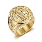 Stainless steel ring Saint Benedict's exorcism plaque ring for men and women