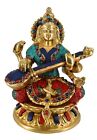 Whitewhale Maa Saraswati Brass Statue Religious Goddess Sculpture Idol Decor
