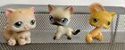 LPS Littlest Pet Shop Cat Figures Lot Trio 2004 2005 Hasbro Toys Siamese