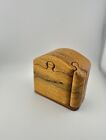 Vintage Fred Marilyn Buss Puzzle Box Brown Myrtle & Zebra Wood Signed RARE