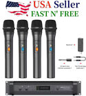 2/4PCS Professional VHF Wireless Dual Microphone Handheld Mic System Karaoke