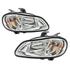 Headlights Headlamps Left & Right Pair Set For 02-18 Freightliner M-2 M2 (For: Freightliner M2 106)