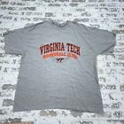 Virginia Tech Hokies Shirt Men XXL 2XL Gray Tee Spell Out Basketball Club VTG