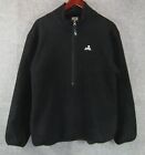 Eastern Mountain Sports EMS 1/4 Zip Pullover Fleece Jacket Men's Small Black