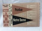 Vintage 1950 Notre Dame vs Purdue Football Ticket Stub