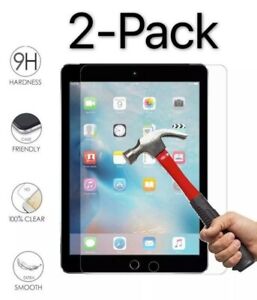 {2-Pack} HD Clear Tempered Glass Screen Protector For iPad 10.2 7th 8th 9th Gen