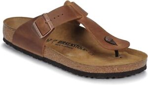 Men Birkenstock Medina Leather Flip Flop 1018035 Antique Brown 100% Original New