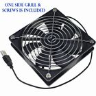 Multipurpose Quiet 120mm USB Fan for Receiver DVR PlayStation Xbox PC With GRILL