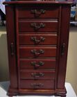 Vintage Armoire Style Tall Boy Wood Jewelry Box 15