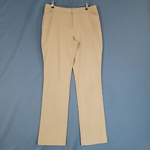 So Slimming By Chico's Women's Dress Pants Straight High Rise Tan Size 10 Tall