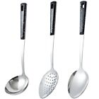 3-PieceStainless Steel Serving spoons set with Slotted Spoon Serving Spoon
