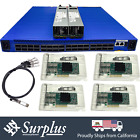 100Gb/s Switch 4x Dual 25Gb/s NICs 1x QSFP28 to 4x SFP28 Cable Networking Bundle