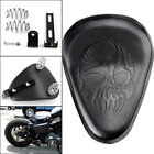 Motorcycle Skull Spring Solo Seat For Harley Sportster XL883 1200 Bobber Chopper