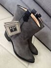 Frye American Mens Size 12 D Gray Leather Western Cowboy Short Boots RARE