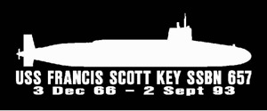 USS FRANCIS SCOTT KEY SSBN 657 Silhouette Decal U S Navy USN Military S001