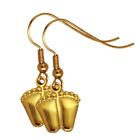 Precious Feet, 14K Gold Plated, Dangle Earrings Pro-Life Jewelry, Earrings