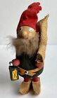 VTG Swedish Folk Art Tomte Gnome Elf Santa Wooden Christmas Figurine Bearded 6