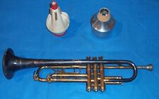 Vintage H. N. White King Silvertone Trumpet 1941-42 Serial #262920 with 2 Mutes