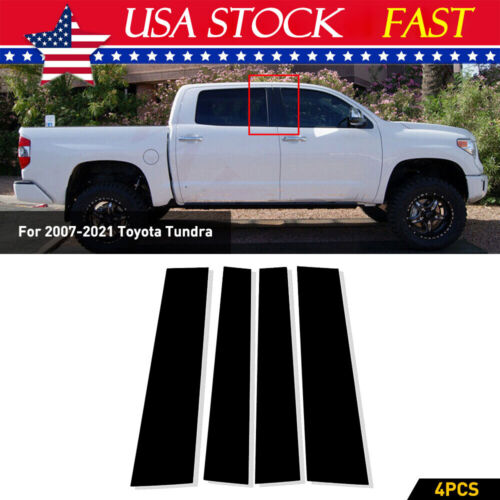 4Pc Pillar Post For 2007-2021 Toyota Tundra Door Trim Cover Car Auto Accessories (For: 2011 Toyota Tundra)