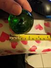 Vintage Emerald Green Glass 2 1/2 Paperweight Bubbles Sphere Bullicante