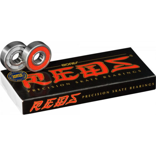 BONES REDS Skateboard Bearings 8-Pack 8mm Precision Size 608 (Standard)
