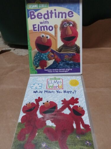 Sesame Street Elmo DVD lot. Bedtime with Elmo. What makes you Happy? Elmo...