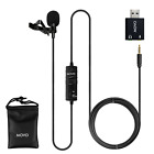 Movo Universal Lavalier Microphone for USB, Laptop, PC, Mac, Smartphone, Camera