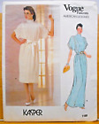 Vintage Vogue Pattern 1188 American Designer Kasper Sz 12 Evening Dress Uncut FF