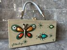 Vintage 1960’s Enid Collins of Texas Glitterbugs Wooden Box Bag Purse - Great!