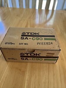 Vintage TDK SA C90 / D 90  Blank Cassette Tapes New Sealed Original Box