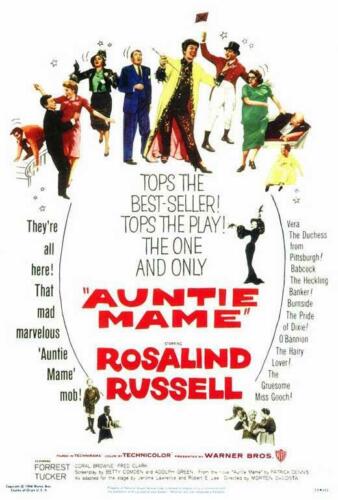 AUNTIE MAME Movie POSTER 27 x 40 Rosalind Russell, Forrest Tucker, A