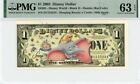 2005 $1 Disney Dollar Dumbo (Bar Code) PMG 63 EPQ (DIS95)