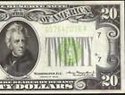 1934 $20 BILL LGS VIVID LIGHT GREEN SEAL NOTE CRISP PAPER MONEY 2054-Glgs AU