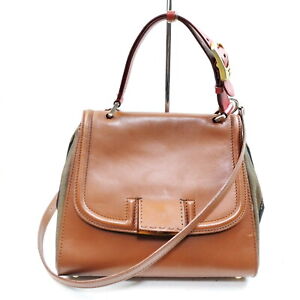 Fendi Hand Bag  Brown Leather 432409