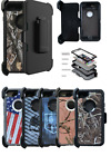 For iPhone 8 7 6 Plus SE Camo Defender Case With Belt Clip & Screen Protector