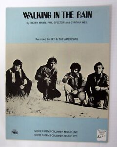 WALKING IN THE RAIN Sheet Music JAY & THE AMERICANS 1960s pop Phil Spector #802