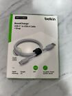 New sealed Belkin BOOSTCHARGE Braided USB to Lightnin Cable + Strap 6.6 ft