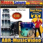 Mapex Saturn 5-PC Studioease Shell Pack - Teal Blue Fade Drum Set